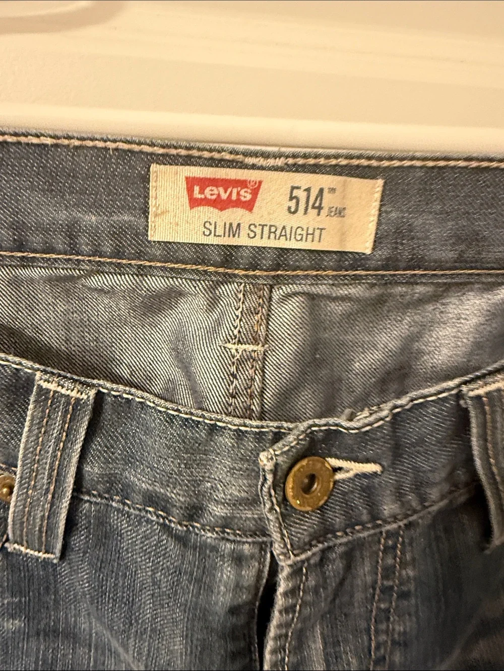 Levi's Slim Straight Men's Jeans Blue Denim 514 30 30 cotton faded 30w 30l